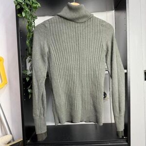 Naadam Cashmere Sweater Womens Small Ribbed  Quite Luxury Old Money Turtle Neck